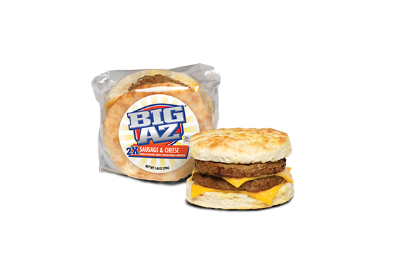 BIG AZ 2X SAUSAGE & CHEESE BISCUIT