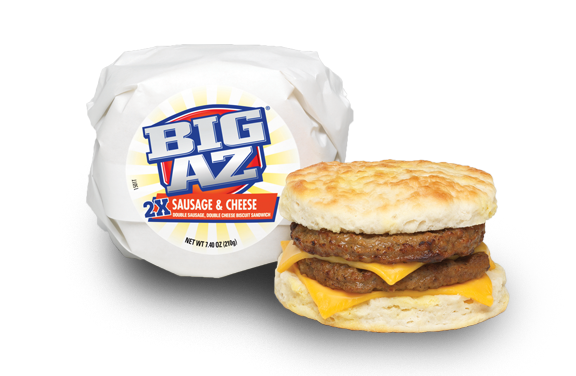 BIG AZ 2X SAUSAGE CHEESE BISCUIT